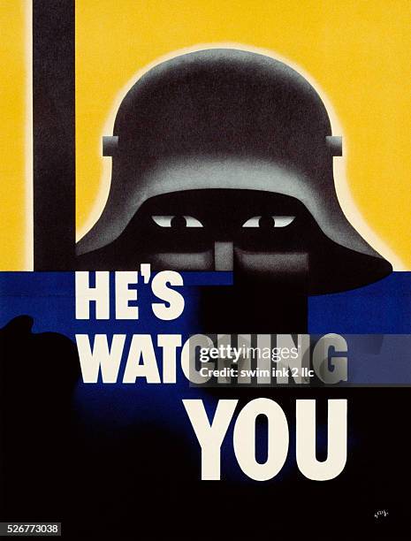 He's Watching You Poster by Glenn Grohe