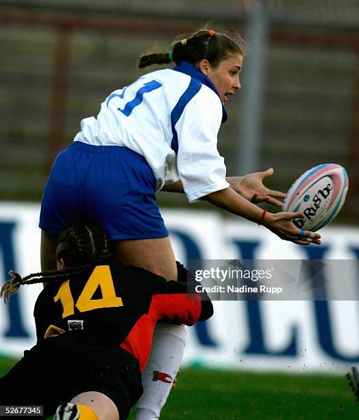 Hamburg, 07.04.05; Deutschland - Italien ; Nicole SCHAEDLICH/GER, Giovanna BADO/ITA