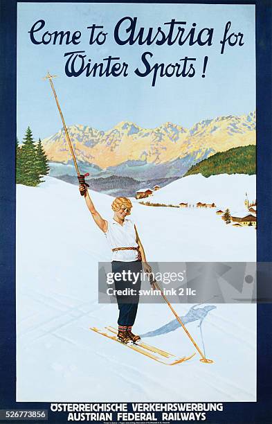 Austria for Winter Sports Poster