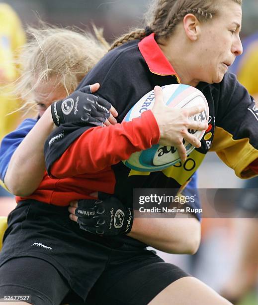 Spiel um den 3. Platz, Hamburg, 09.04.05; Deutschland - Schweden ; Johanna NORBERG/SWE, Tina DURST/GER