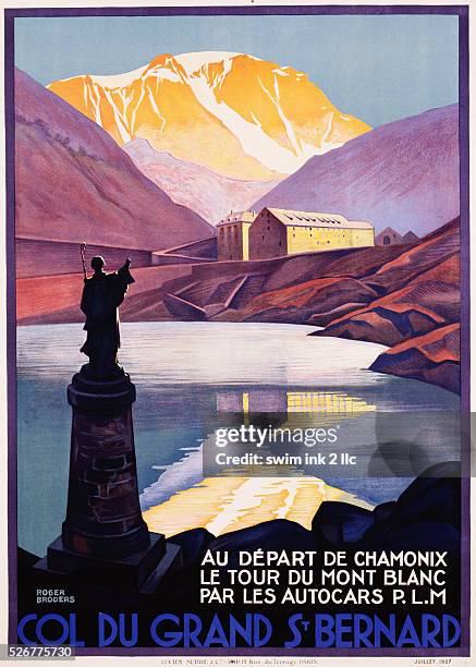 Col du Grand S. Bernard Poster by Roger Broders