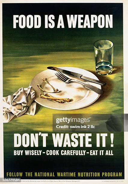 Food Is a Weapon / Don't Waste It! Poster