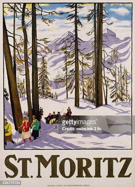 St. Moritz Poster by Emil Cardinaux