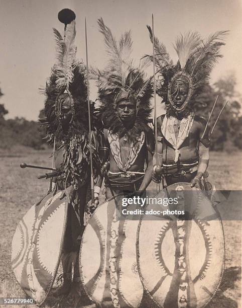 Warriors of the Meru people . In 1930.