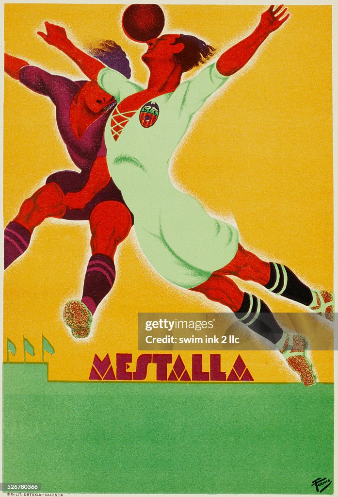 Mestalla Spanish Soccer Poster