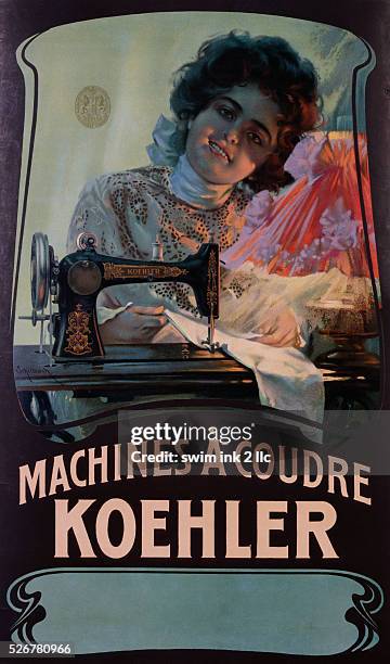Machines A Coudre - Koehler Poster Advertisement by Schilbach