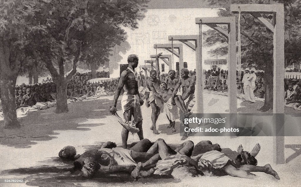 Sacrificed slaves in Dahomey