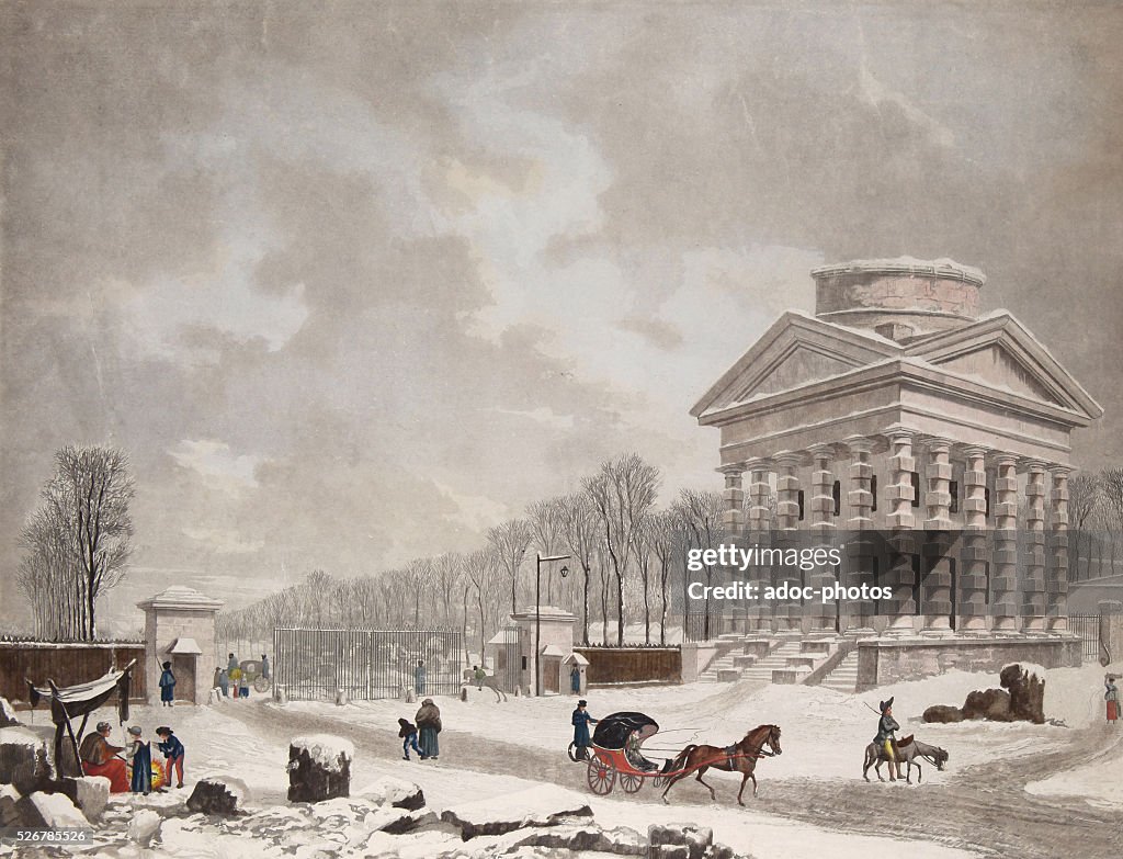 The customs post of Champs-��lys��es in Paris (France). In the 18th century.
