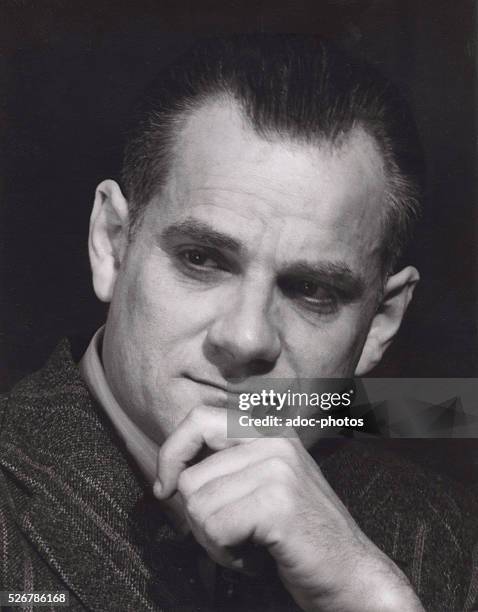 Alberto Moravia , Italian writer born in Rome . Ca. 1965.