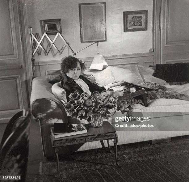 Sidonie-Gabrielle Colette said Colette , French novelist born in Saint-Sauveur-en-Puisaye . Ca. 1950.