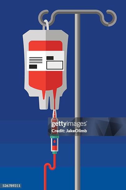 blood transfusion - iv drip stock illustrations