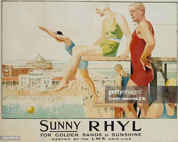 Sunny Rhyl Poster by Septimus E. Scott