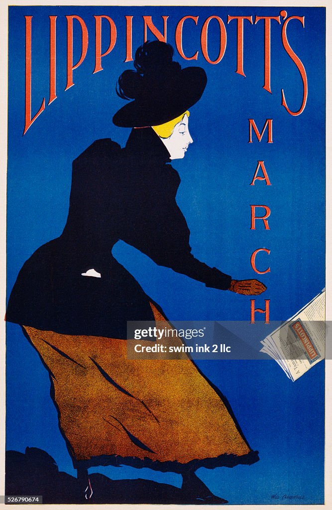 Lippincott's March Poster by William L. Carqueville