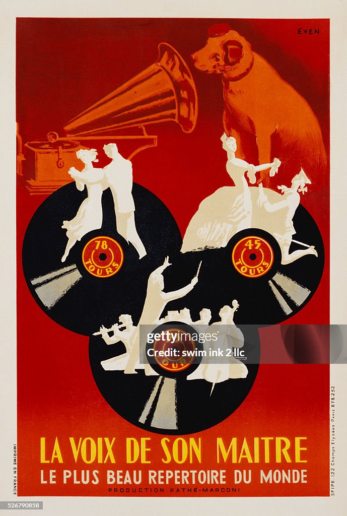 La Voix de Son Maitre Music Records Poster by Even