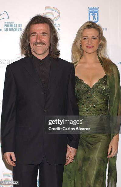 Luis Cobos and his wife attends the Spanish Music Academy Awards at the Palacio Municipal de Congresos on April 21, 2005 in Madrid, Spain.