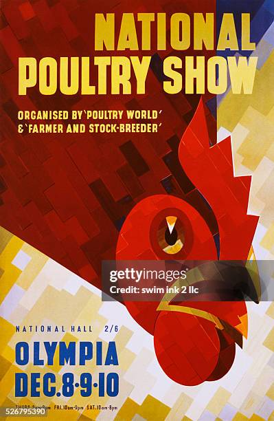 National Poultry Show Poster with a Chicken