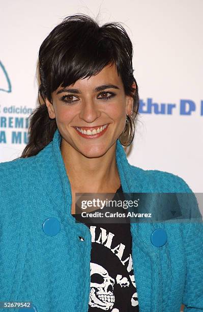 Singer Bebe attends the Spanish Music Academy Awards at the Palacio Municipal de Congresos on April 21, 2005 in Madrid, Spain.