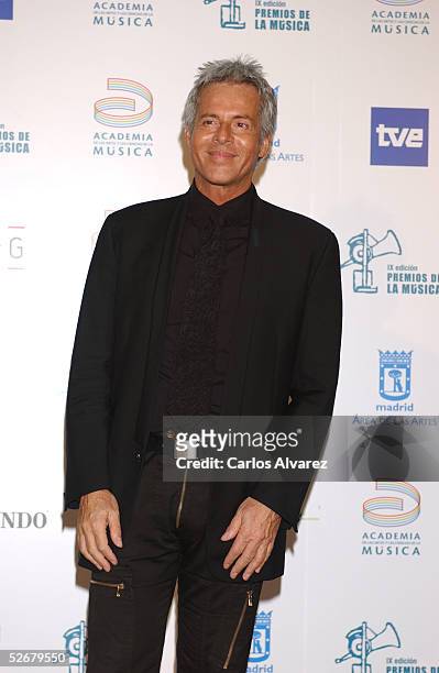 Singer Claudio Baglioni attends the Spanish Music Academy Awards at the Palacio Municipal de Congresos on April 21, 2005 in Madrid, Spain.