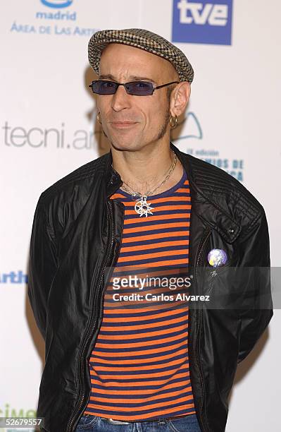 Fito Fitipaldis attends the Spanish Music Academy Awards at the Palacio Municipal de Congresos on April 21, 2005 in Madrid, Spain.