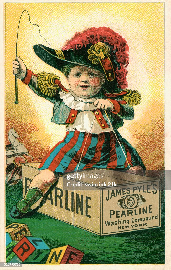 Victorian Trading Card Ad for James Pyle's Pearline Soap