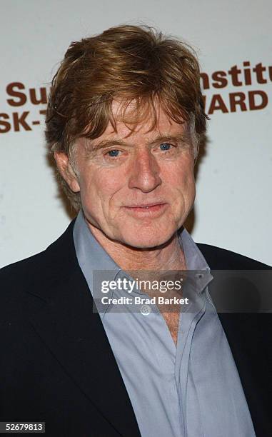 Actor Robert Redford arrives for the Sundance Institute Annual Risk-Takers Gala Benefit at Gotham Hall on April 21, 2005 in New York City.