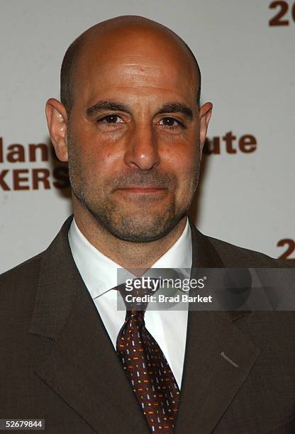 Actor Stanley Tucci arrives for the Sundance Institute Annual Risk-Takers Gala Benefit at Gotham Hall on April 21, 2005 in New York City.