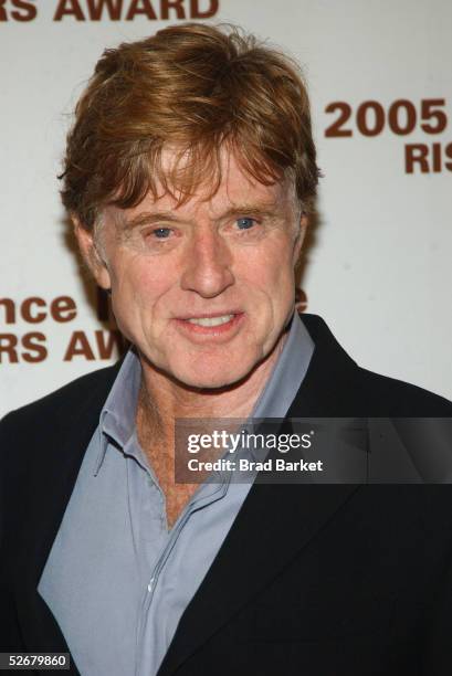 Actor Robert Redford arrives for the Sundance Institute Annual Risk-Takers Gala Benefit at Gotham Hall on April 21, 2005 in New York City.