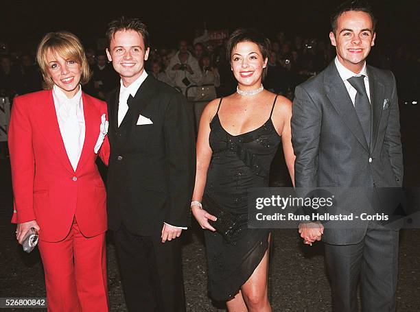 Clare Buckfield, Declan Donnoly, Lisa Armstrong and Ant McPortland arrive at The Royal Albert Hall for the National TV awards.