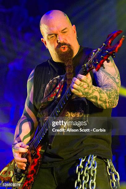 Kerry King of Slayer performs at The Joint in Las Vegas, Nevada on March 26th, 2016. The band is on tour promoting their new album Repentless. Las...
