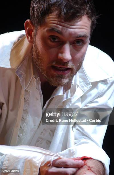 Jude Law during a performance of "Dr. Faustus."