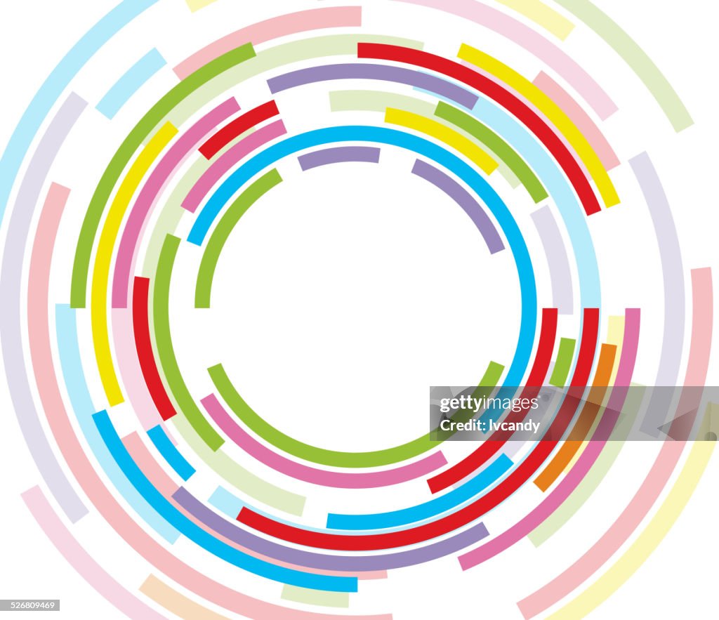 Colorful concentric circle
