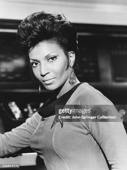 Actress Nichelle Nichols in Star Trek Uniform Actress Nichelle Nichols in Star Trek Uniform