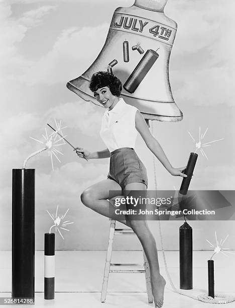 Actress Maggie Pierce Celebrating the Fourth of July