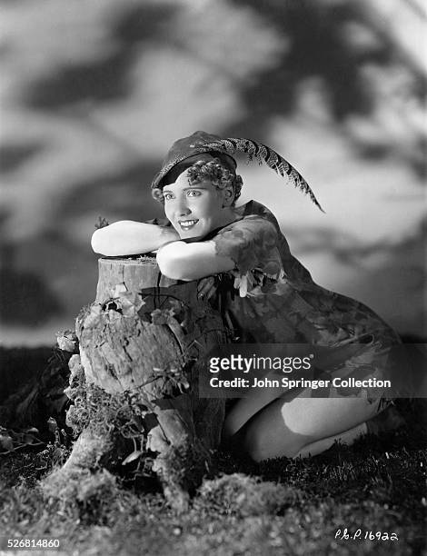 Actress Jean Arthur as Peter Pan