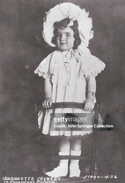 Actress Claudette Colbert as Child