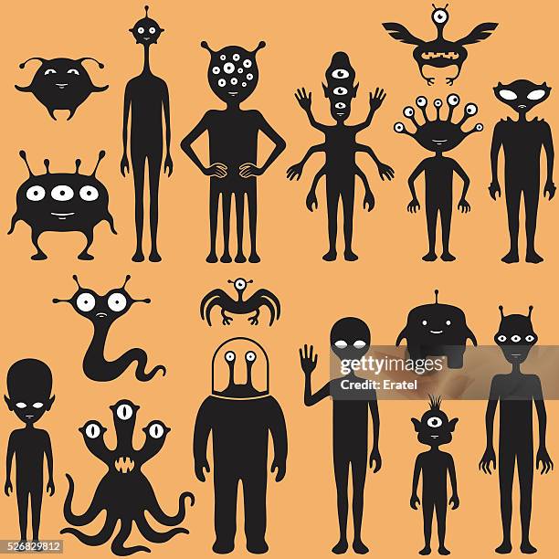 aliens - extraterrestrial stock illustrations