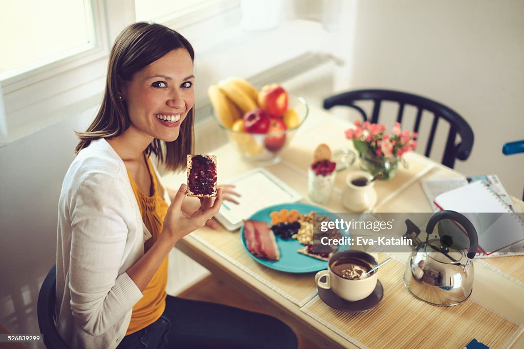 Having Breakfast High-Res Stock Photo - Getty Images