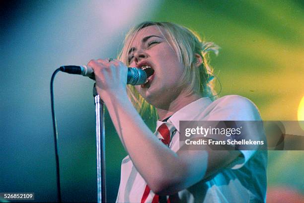 Dutch rock singer Anouk performs at de Flint on February 11th 2000 in Amersfoort, Netherlands.