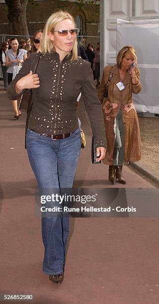 Zara Phillips at the Betty Jackson show at London Fashion Week Spring/Summer 2004.