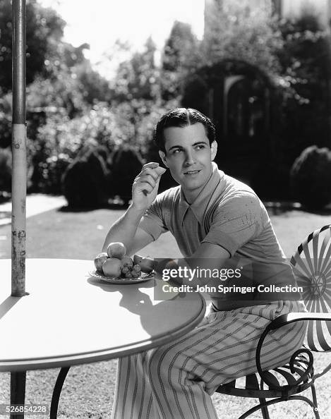 Actor Ramon Novarro Eating Breakfast Actor Ramon Novarro Eating Breakfast