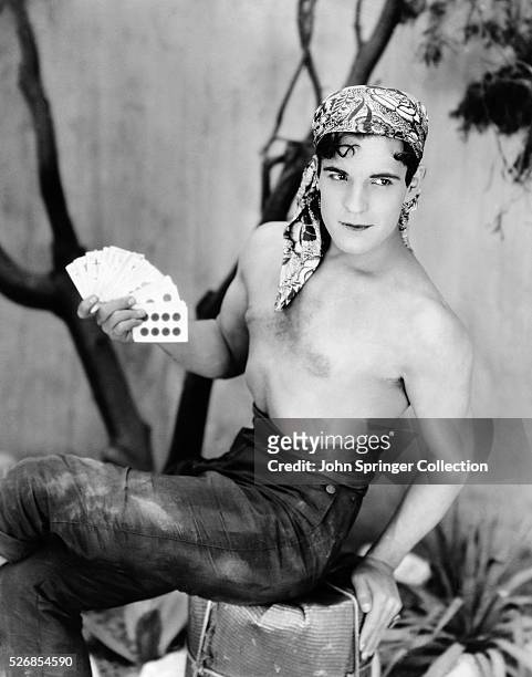 Actor Ramon Novarro plays Jose Armando in the 1927 film The Road to Romance.