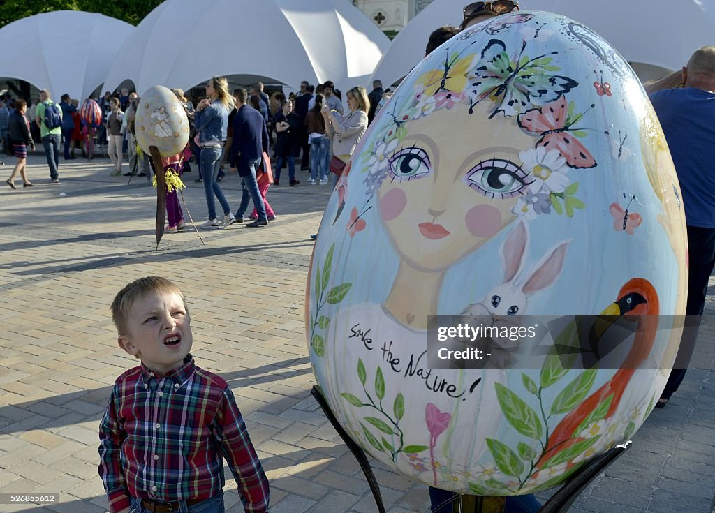 UKRAINE-ORTHODOX-EASTER-FESTIVAL-EGGS