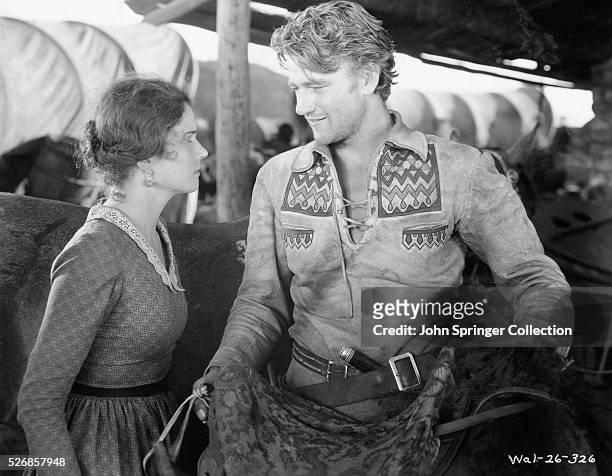 John Wayne and Marguerite Churchill in The Big Trail