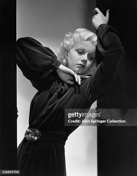 Actress Jean Harlow in Shadow