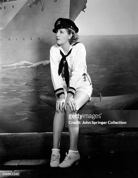 Actress Ruby Keeler promotes her appearance in the 1935 movie Shipmates Forever.
