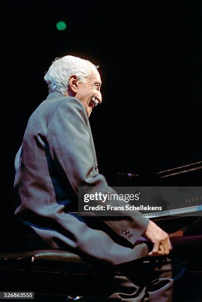 Cuban piano player Ruben Gonzalez poses on June 14th 1999 at Vredenburg in Utrecht, Netherlands.