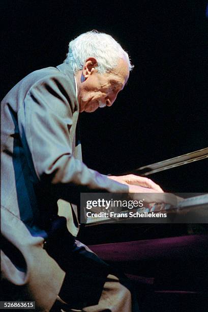 Cuban piano player Ruben Gonzalez poses on June 14th 1999 at Vredenburg in Utrecht, Netherlands.