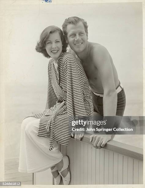 Actress Frances Dee and her husband, actor Joel McCrea.