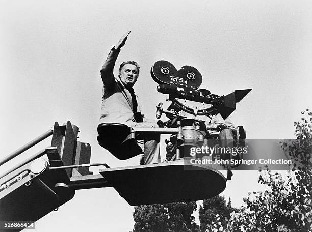 Federico Fellini Directing from Camera
