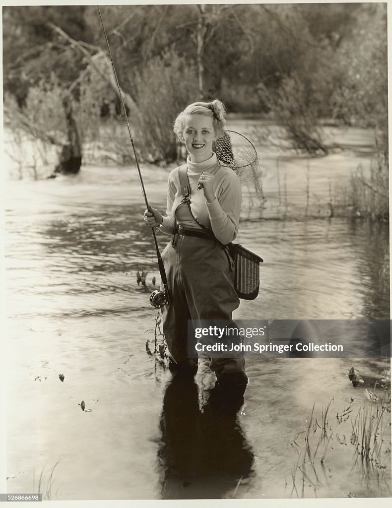 Bette Davis Fishing